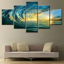 

Sea Wave Poster Wall Art Canvas Painting Nordic Wall Pictures for Living Room Kids Room Decor Decoration Picture Art Print