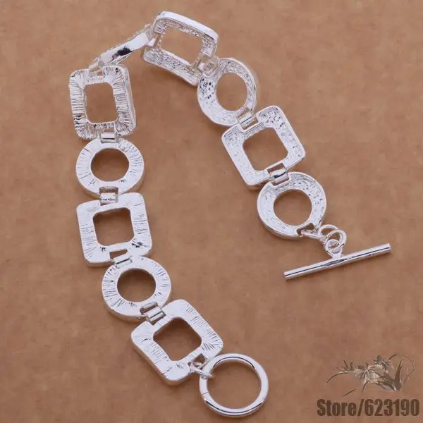 

AH083 925- sterling- silver bracelet, 925 -sterling -silver 2016 fashion jewelry Circle grid to /bptakhaa dcfaltma