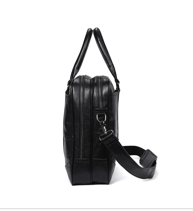 Мужская повседневная сумка из натуральной кожи в деловом стиле, мужской портфель для 14 или 15,6 дюймов, сумка-мессенджер для ноутбука