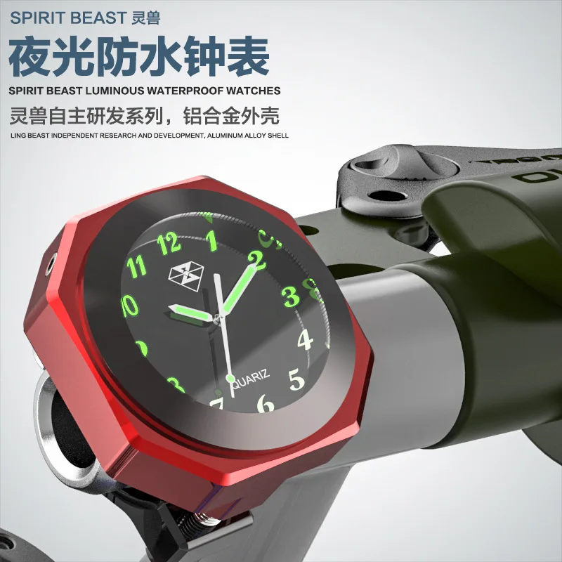 

Spirit Beast motorcycle Luminous clock time alloy gauge cool styling waterproof can use 2 years