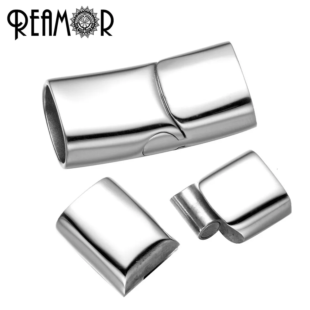REAMOR 12*6 мм нержавеющая сталь 316l сплющенная пряжка магнитный крючок фурнитура для