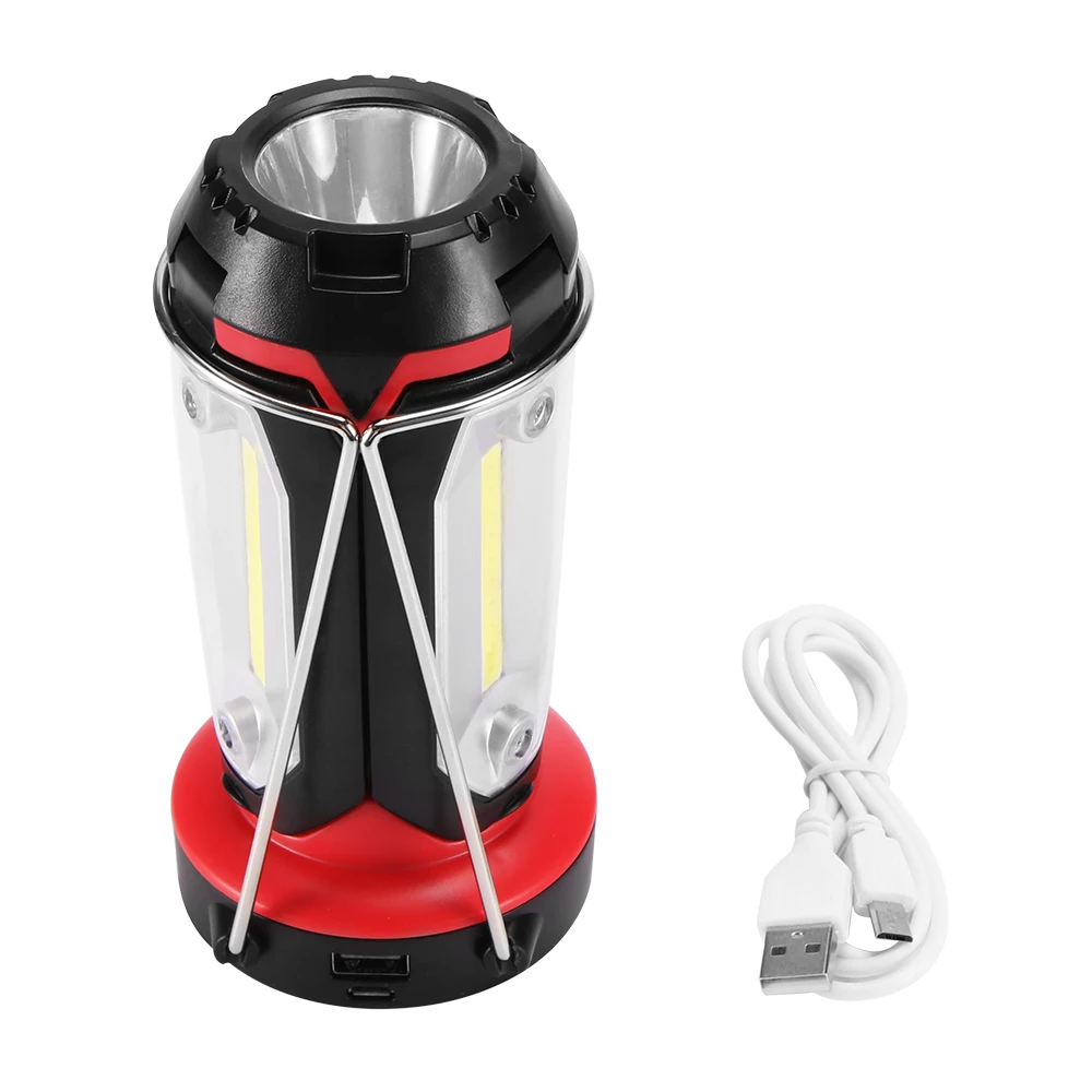 

3pcs COB LED Camping Lantern Light Flasher Mobile Power Bank USB Port Camping Tent Light Outdoor Portable Hanging Lamp