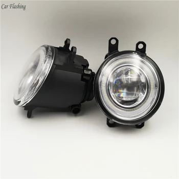 

Car Flashing 2pieces LED Angel Eyes Fog Light Lamp DRL Daytime Running Light Daylight 2 Functions DRL For Toyota Harrier 2014-16