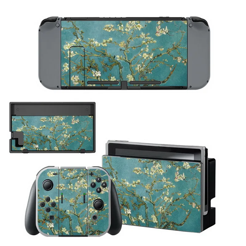

Van Gogh Apricot Flower Starry Night Pattern Vinyl Skin Sticker For Nintend Switch NS NX Console & Joy-con Controller Stickers