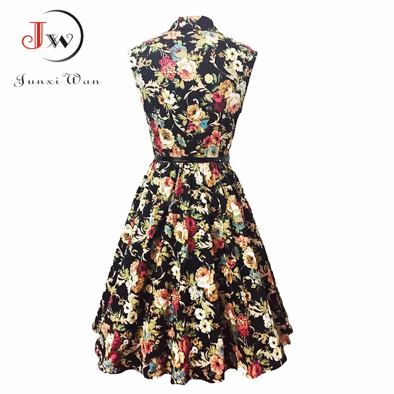 S~ 4XL, летнее женское платье в стиле ретро, Одри Хепберн, цветочный ...