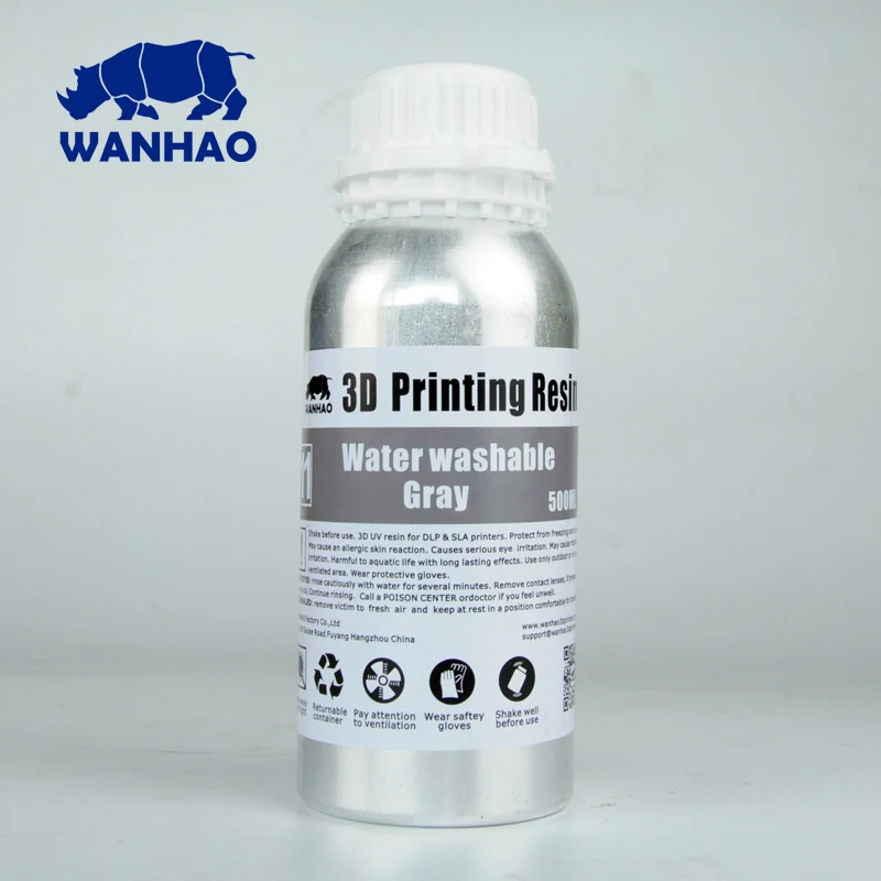 Wanhao воды моющаяся Резина 405NM УФ смолы для Wanhao D7 принтер 3d принтер для DLP 3D-принтеры серый белый прозрачный Цвет 1L (1000 мл/бутылка)