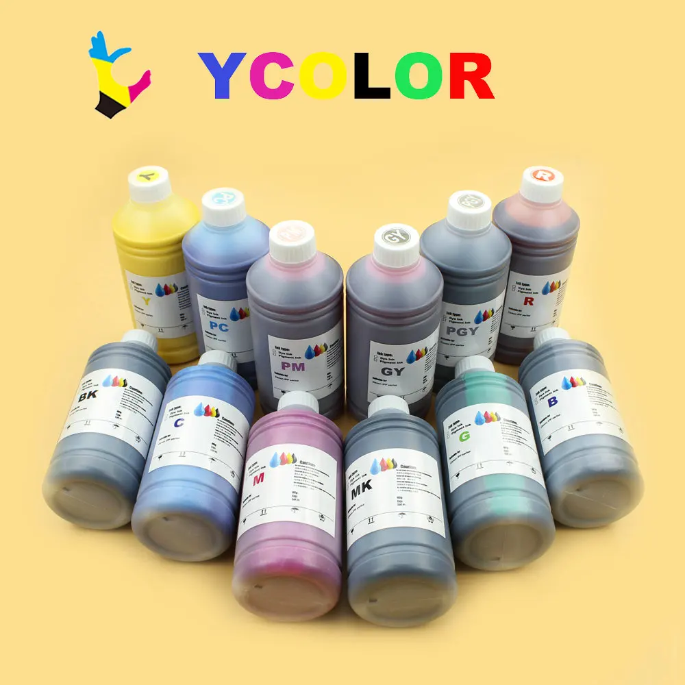 DGYCJLFP 1000ML/Bottle 12color/set Universal Dye ink for Canon PFI 701 702 cartridge IPF 8100 8110 9100 9110 printer | Компьютеры и
