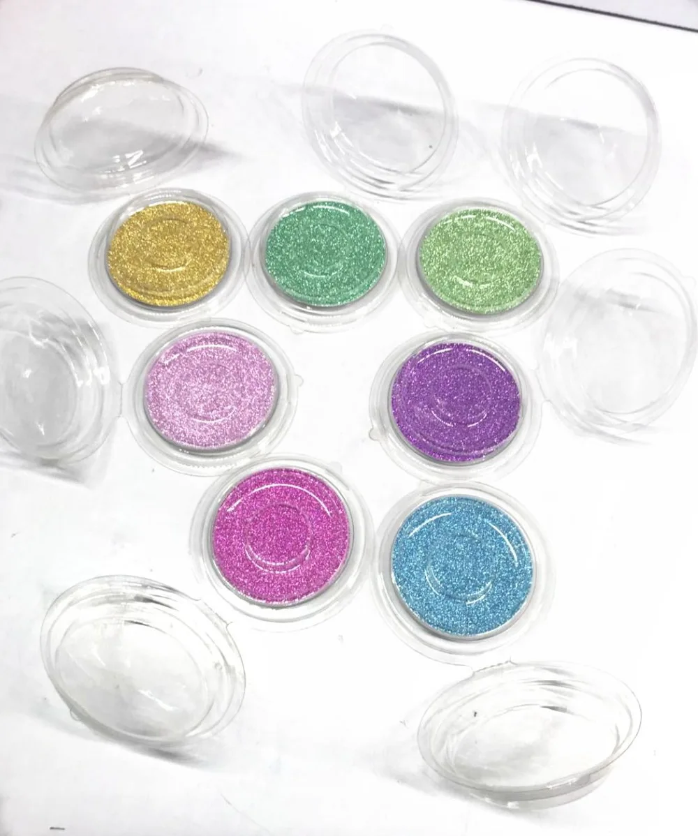 

10 Set/lot Round Packing box for eyelash blank eyelashes plastic package all transparent lid tray Eyelashes DIY soft packing box