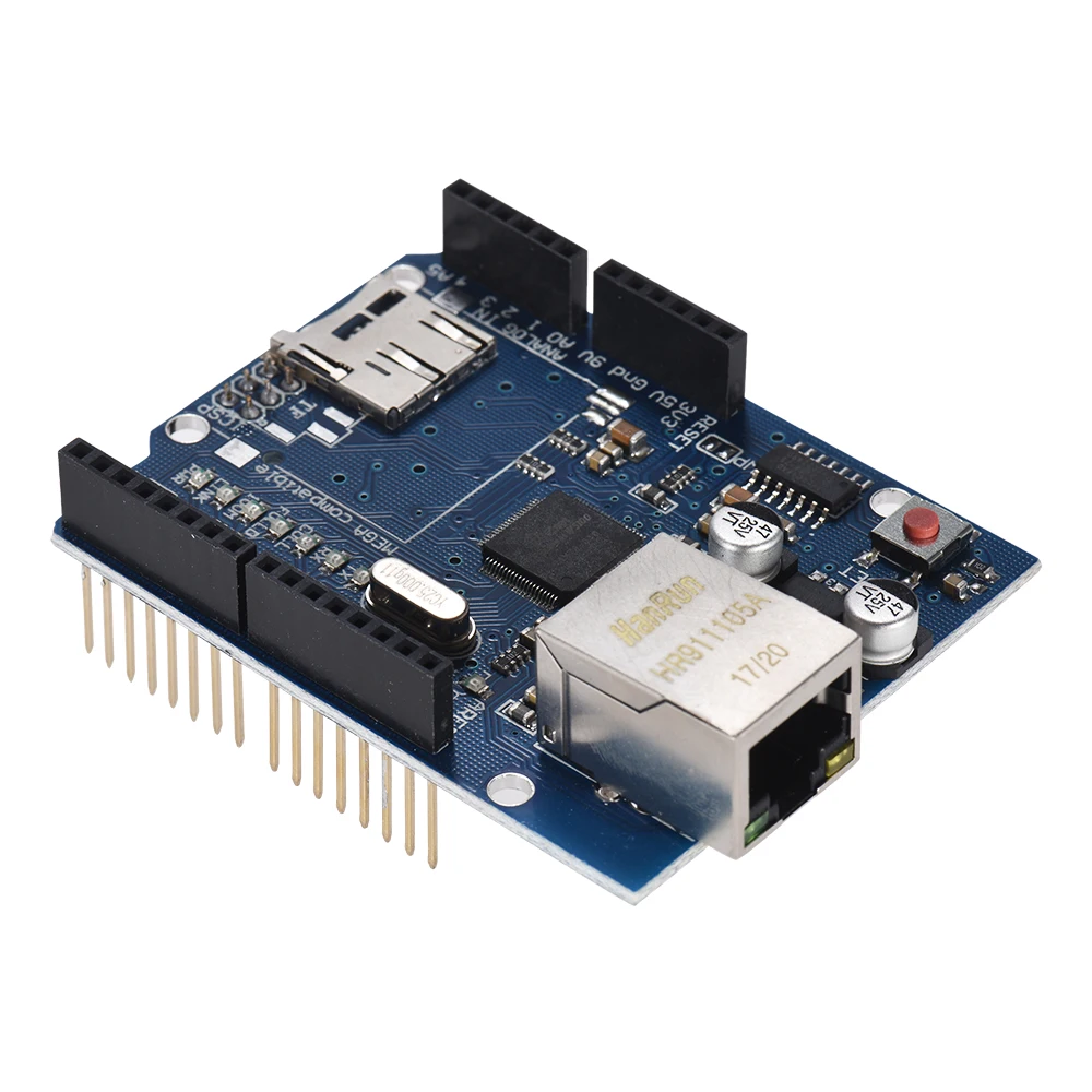 Плата расширения W5100 UNO Ethernet Shield со стандартным интерфейсом для Arduino|Аксессуары