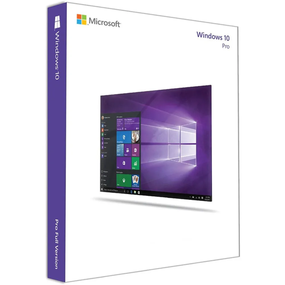 

Microsoft Windows 10 Pro Operate System Product Key COA License Include DVD 64-bit Retail Boxed 1 Device English Russian Version