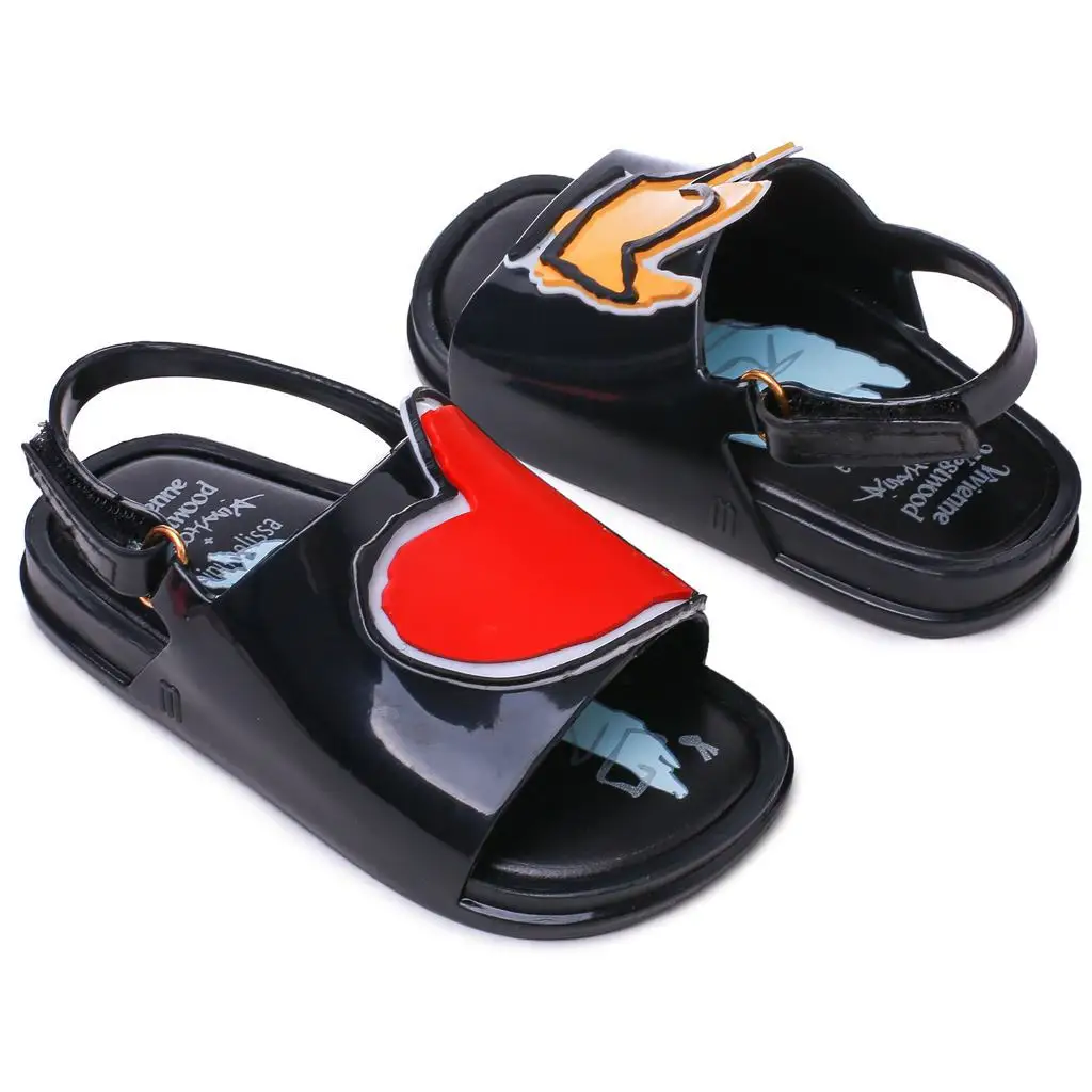 Meliss/ новые сандалии для девочек; сандалии с открытым носком; прозрачная обувь; тапочки; детские сандалии