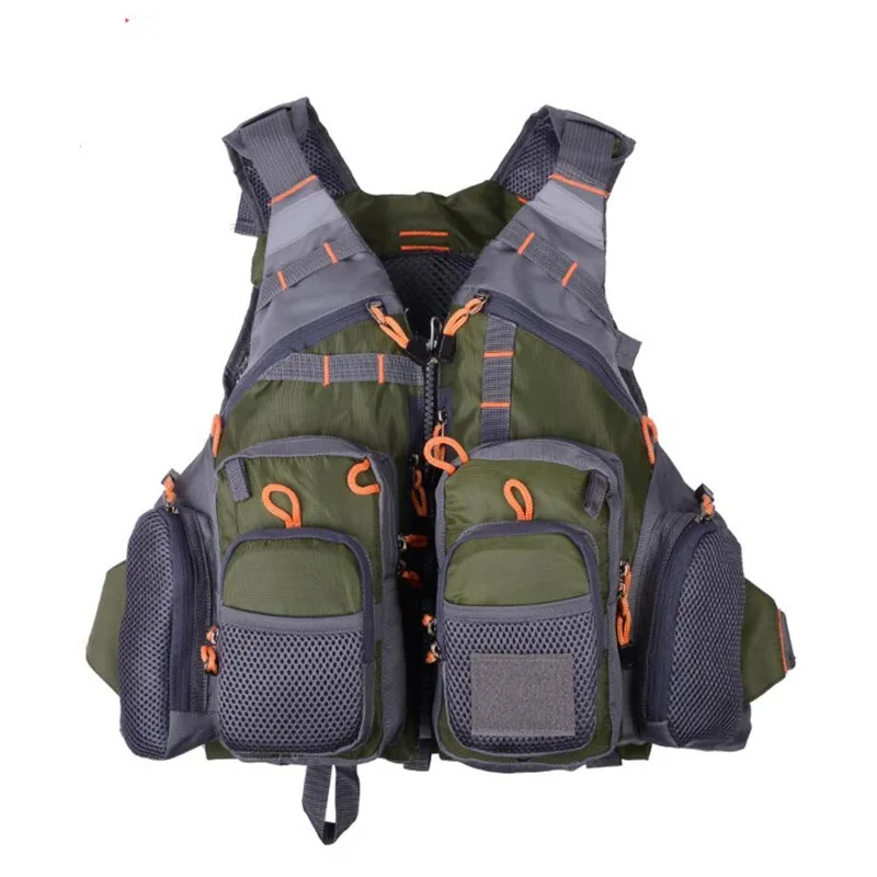 

Outdoor Life Vest Men Mesh Breathable Swimming Life Safety Waistcoat Survival Utility Vest for Sports Diving Fishing Camping
