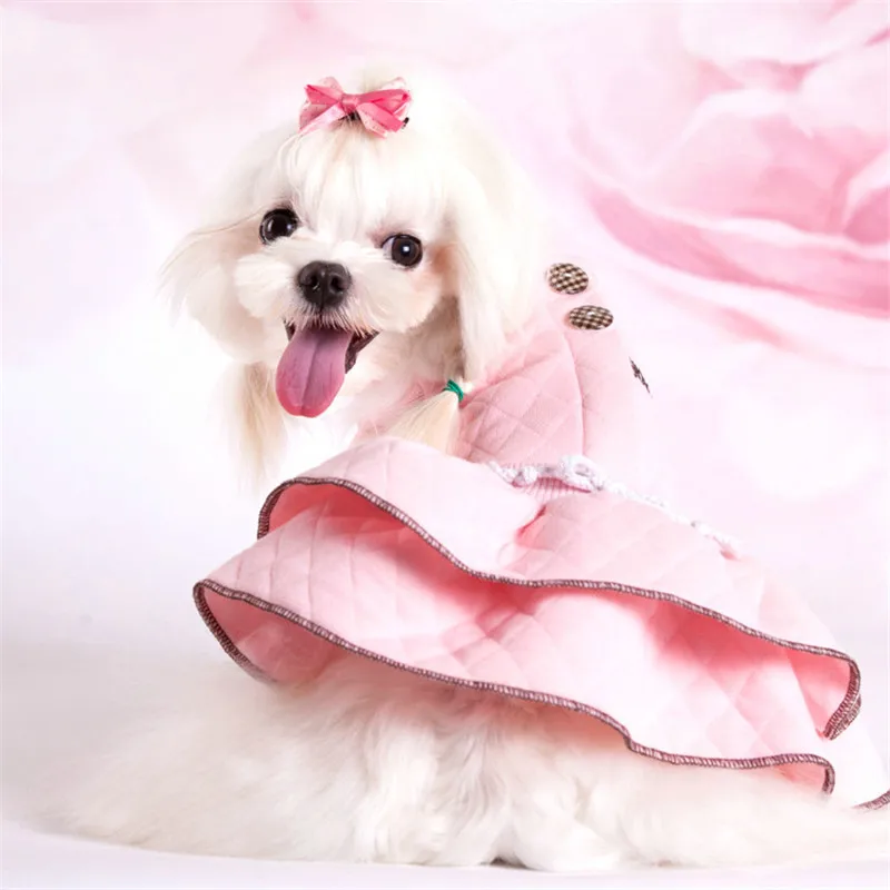 

New High Quality Polyester Dog Clothes Fashion Beautiful Double Wave Princess Dress for Small and Medium Dog Puppy Pet Supplies