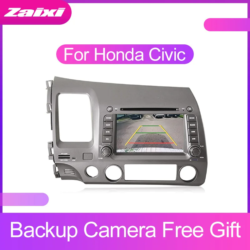 Flash Deal ZaiXi Android Car Multimedia player 2 Din WIFI GPS Navigation Autoradio For Honda Civic 2006~2011 GPS Radio FM Maps BT 3