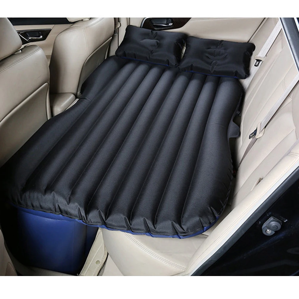 Автомобильные путешествия надувной матрас кровать путешествия Кемпинг заднее сиденье Ткань Оксфорд расширенными матрас и две подушки(черный