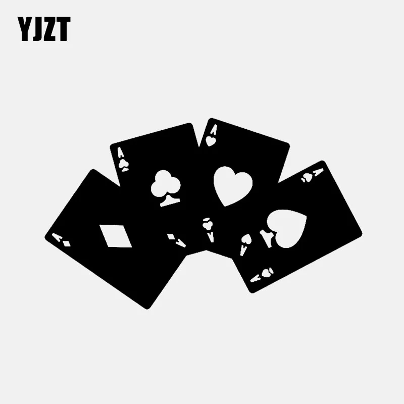 YJZT 14,2*8,6 см таинственный Spades Покер Декор персонализированные наклейки для автомобиля аксессуары силуэт винил C12-1382