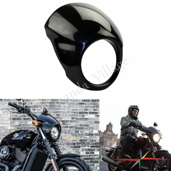 

Papanda Black ABS Plastic 5.75" Cut Out Headlight Fairing W/Mounting Hardware for Harley Street XG 500 XG750 2014-2016