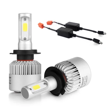 

2PC 72W 8000LM Super Bright Car Headlights cree chip H7 LED Canbus 6500k pure white for Auto Front Bulb Automobiles