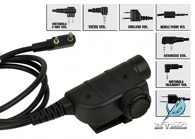 Z-Tactical RADIO PUSH TO TALK zTac Wireless PTT Kenwood Connector airsoft 