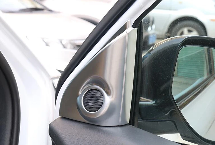 ABS chrome Стикеры столбец аудио говорить окна лобового стекла со стороны треугольник лампы отделкой 2 шт. для Mitsubishi Outlander