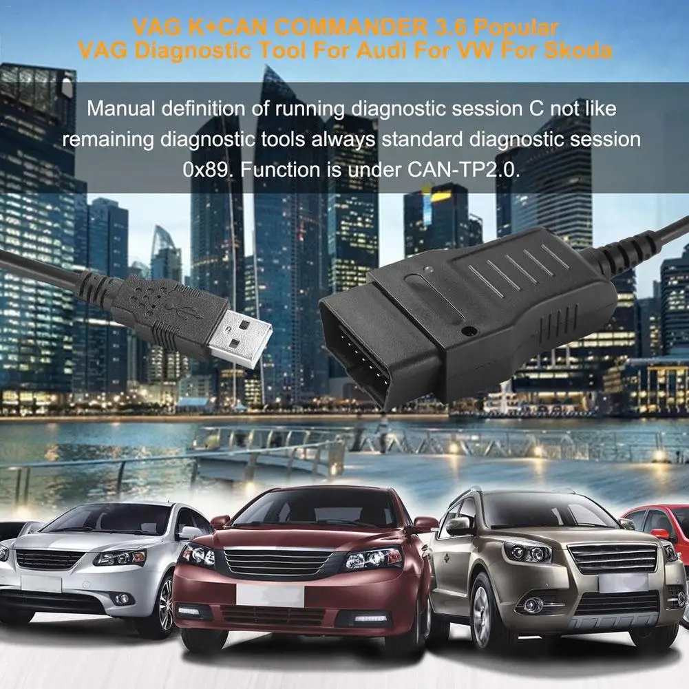 VAG K + CAN COMMANDER 3 6 Популярные кабель сканера портативный автомобиля диагностический