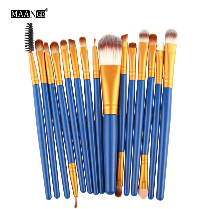 MAANGE 15 pcs Makeup Brush Professional High Quality Makeup Brushes Set