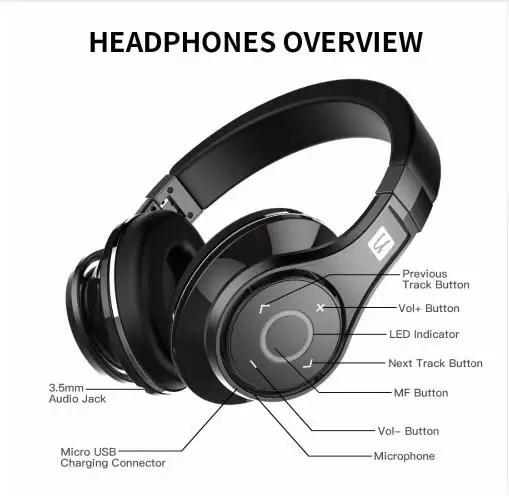 Bluedio UFO Headset Wireless Bluetooth 4.1