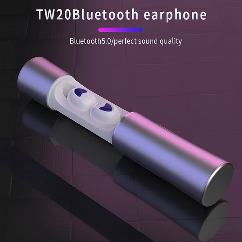 

TWS 20 bluetooth 5.0 wireless earphone in ear earbuds wireless headset Waterproof with microphone handsfree ear buds for phones