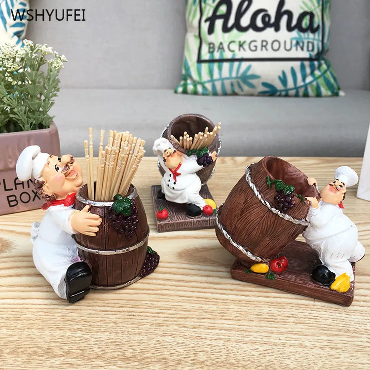

Direct sales American cute fat chef creative toothpick holder home personality simple restaurant restaurant toothpick box gift