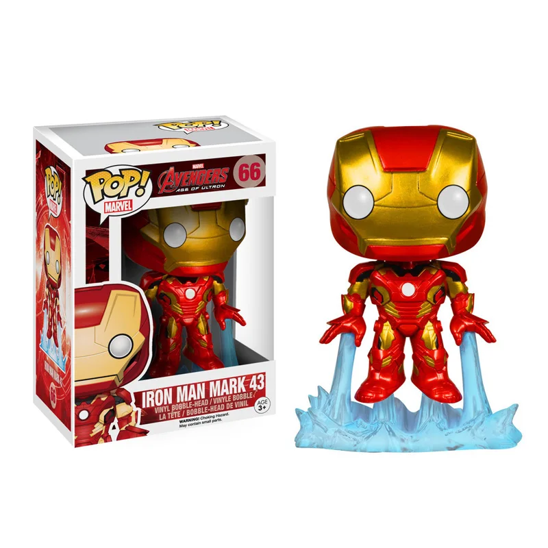 FUNKO POP Marvel Movie Мстители: эндшпиль Железный человек 66# фигурка Коллекция Модель игрушки для детей Рождественский подарок с коробкой