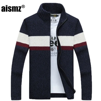 

Aismz Cardigan Sweater Men Clothes 2018 Pull Homme Sueter Hombre Man Autumn and Winter Fashion Casual Sweaters Men's Roupas