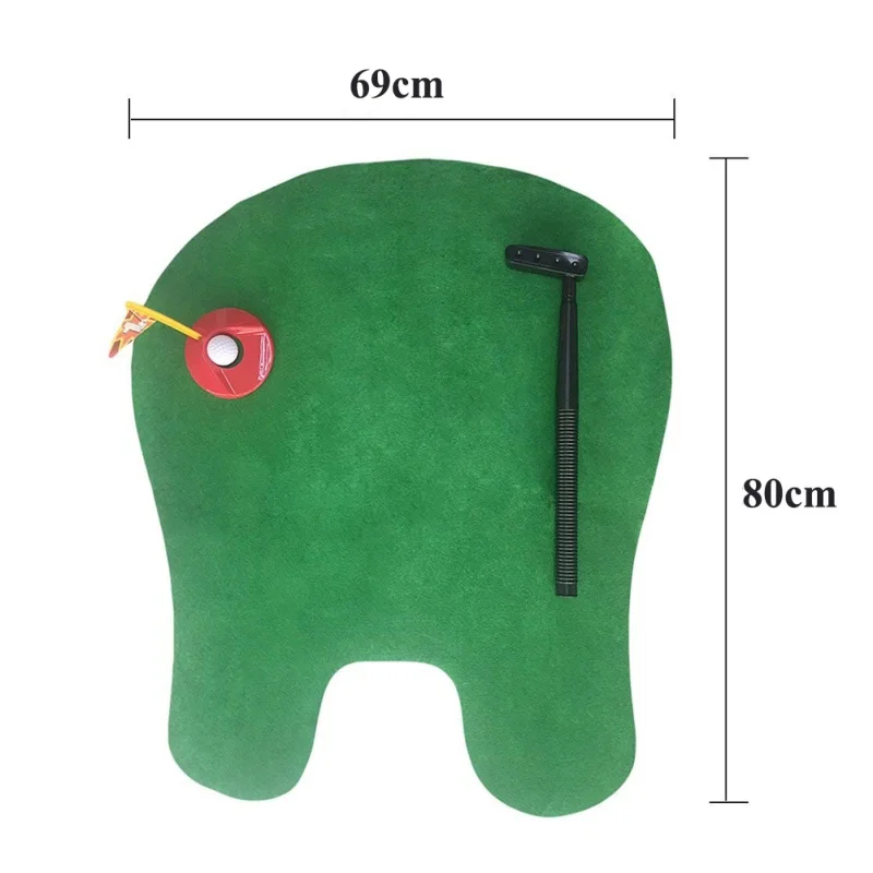 Незначительное клюшки Гольф в туалете игры высшее качество комплект для мини-гольфа Туалет подкладка для гольфа зеленый новая игра Для