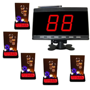 

wireless call system.waiter system for restaurant.5 pcs table caller of APE730 and 1 pc black displayer of APE9000