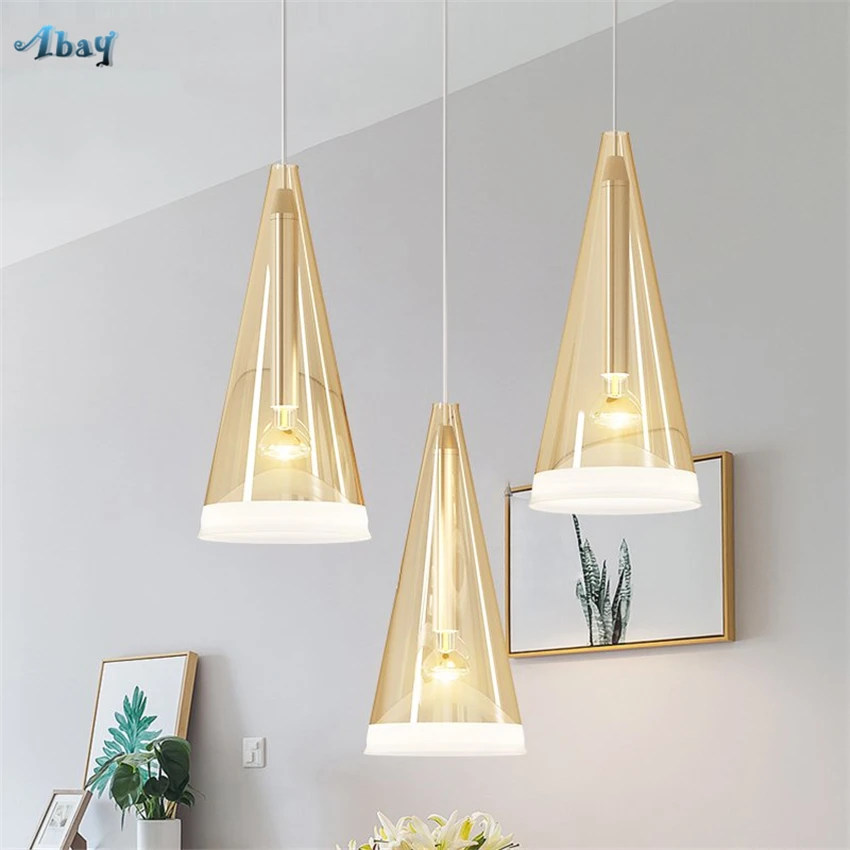 

Nordic Light Luxury Crystal Three Head Pendant Lights Restaurant Modern Dining Room Table Warm Lamps Hanging Bar Lights Fixtures
