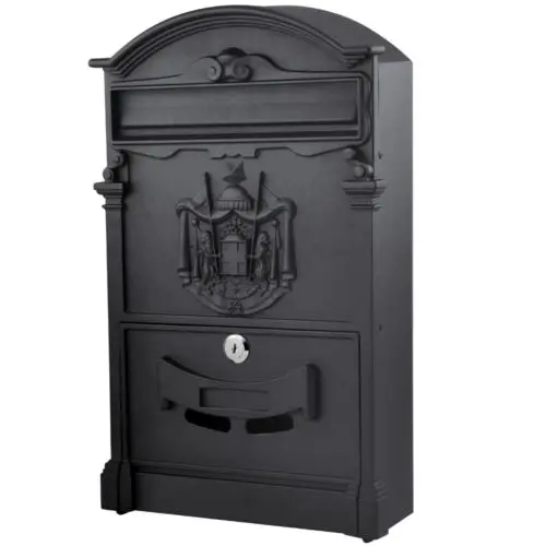 

Boutique Heavy Duty Black Aluminium Lockable Secure Mail Letter Post Box