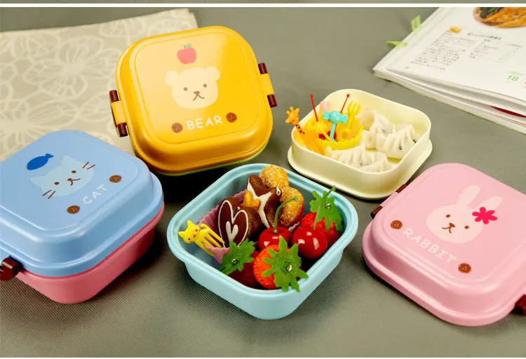 Korean lunch boxes Children's baby Small snack microwave Launch bento