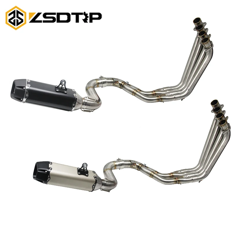 ZSDTRP para CBR650F CBR 650 Universal de la motocicleta tubo de Escape silenciador modificado escapar Moto Escape medio tubo de sistema completo