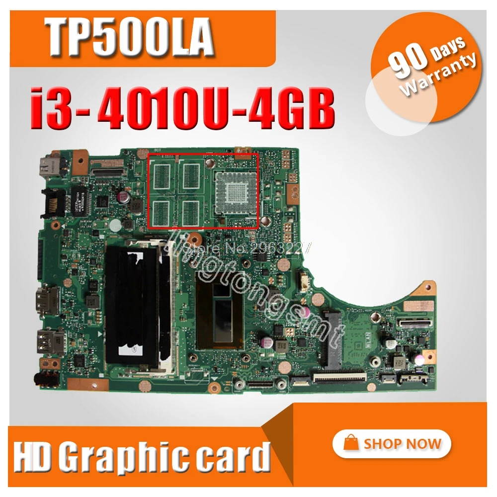 

TP500LA Motherboard I3-4010U REV2.0 4GB For ASUS TP500L TP500 TP500LN Laptop motherboard TP500LA Mainboard TP500LA Motherboard