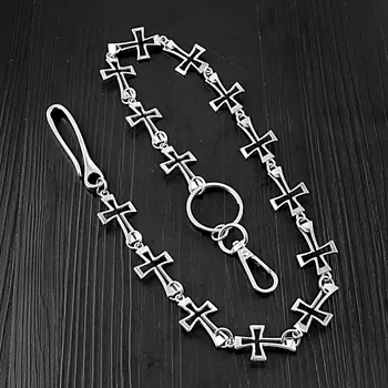 

Men's Motorcyle Trendy Keychain Jean Biker Wallet Chains Women Belt Chain Rock Punk HipHop Pant Chain Accessories Jewelry WZ89