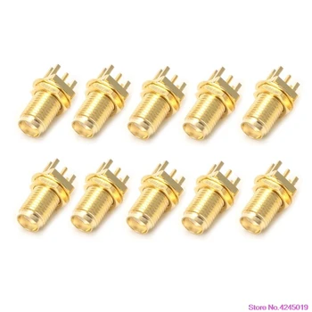 

New 10pcs End Launch PCB Mount Mount SMA Female Jack Straight RF Connector Adapter