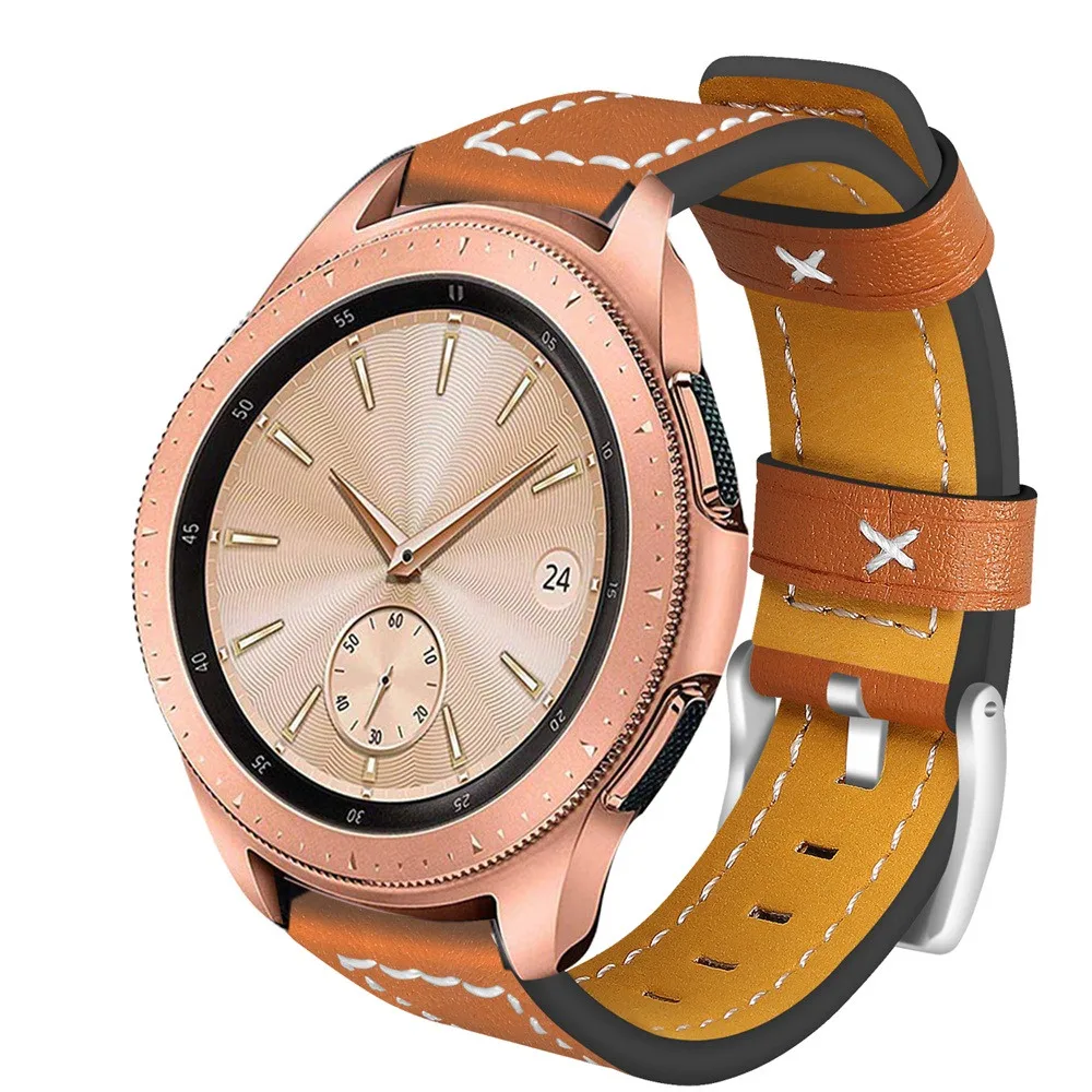 2018 сменный ремешок для часов кожаный Samsung Galaxy часы 42 мм/46 мм Montre Reloj Relogio