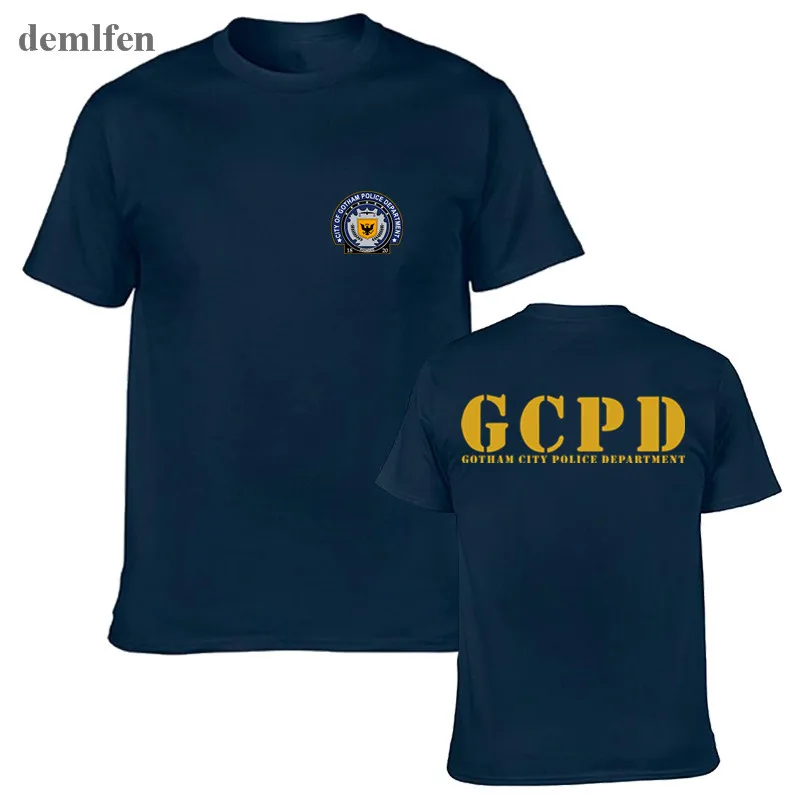 

2017 New Gcpd Gotham City Police Dept Batman T-shirt Fashion Anime Game Men Cotton T Shirt Tops Tees