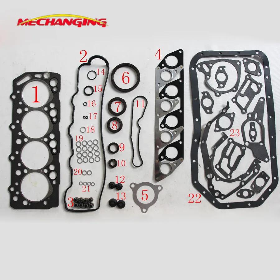 

For MITSUBISHI PAJERO L200 L300 4D56 4D56T 8V Engine Parts Engine Rebuild Kits Full Set Engine Gasket MD997233