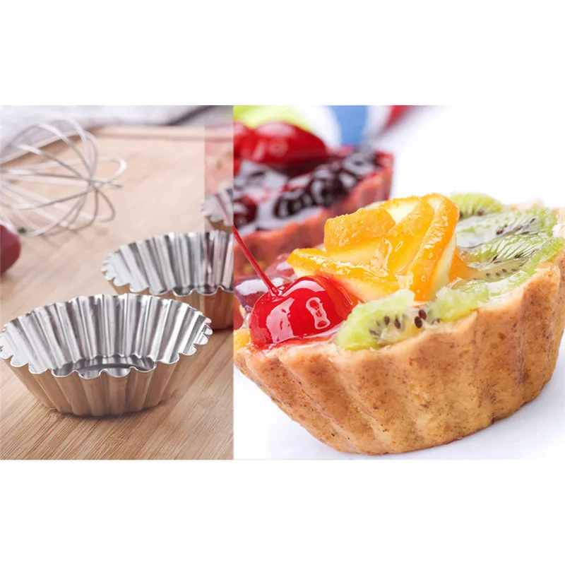 50pcs/set Egg Tart Aluminum Cupcake Cake Cookie Mold Tin Baking Tool Baking Cups Mold Cookie Pudding Mould Baking Tools 50pcs/set Egg Tart Aluminum Cupcake Cake Cookie Mold Tin Baking Tool Baking Cups Mold Cookie Pudding Mould Baking Tools