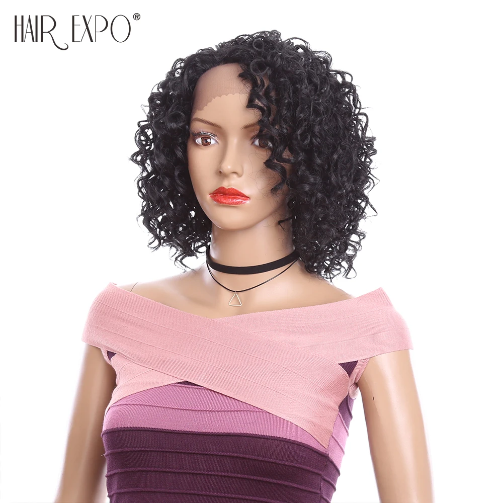 Kinky Curly Lace Front Wigs Heat Resistant Synthetic Lace Wigs for Daily Wear Soft Glueless Hair Replacement Hair Expo City