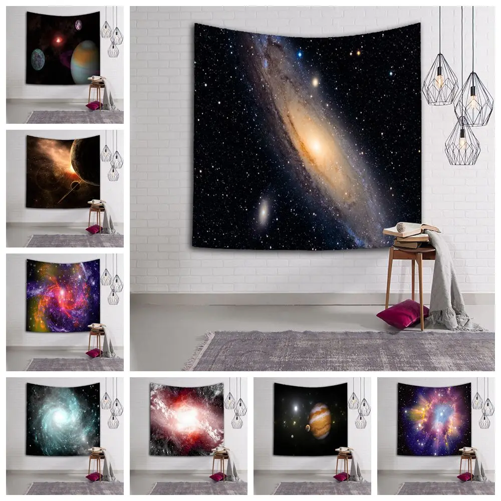 

Beautiful Starry Sky Night tapestry wall hanging beach Round Galaxy Tapestries fabric Decor Blanket Yoga tapestry 130x150cm