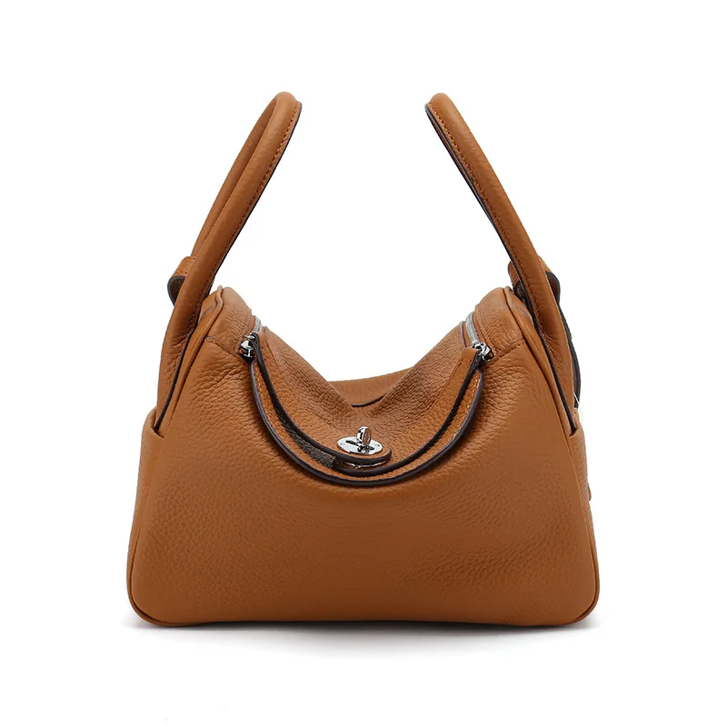 

2019 New litchi pattern medicine box Doctor Baotou layer cowhide single shoulder handheld oblique straddle bag