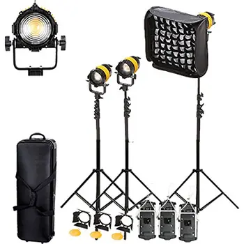 

(FB800G3KIT) Portable High CRI Bi-color 80W LED Fresnel Spotlight for Camera Video Continuous Light s V mount LED FRESNEL CD50