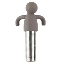 Ситечко для заваривания чая в форме человека из нержавеющей стали, одобрено FDA, травяной фильтр для заваривания листьев