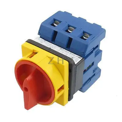

Latching AC 600V 50Hz 63A 2 Position Cam Combination Changeover Switch